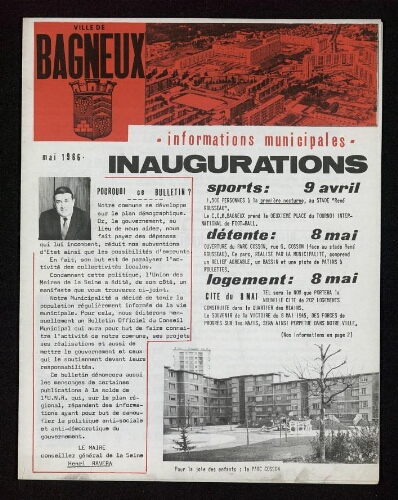 Bulletin municipal de Bagneux, 1966