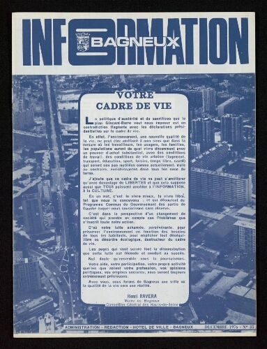 Bulletin municipal de Bagneux, 1976 – n°35