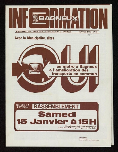 Bulletin municipal de Bagneux, 1977 – n°36
