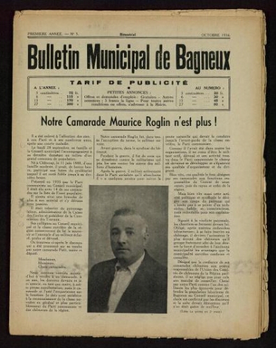 Bulletin municipal de Bagneux, 1936 – n°5