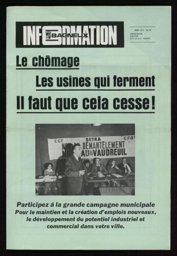 Bulletin municipal de Bagneux, 1977 – n°39