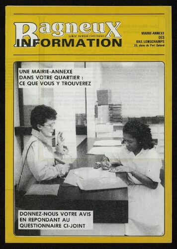 Bulletin municipal de Bagneux, 1983