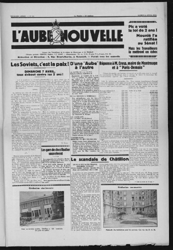L'Aube Nouvelle, 1935 – n°53