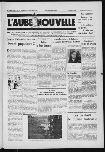L'Aube Nouvelle, 1934 – n°41