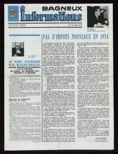 Bulletin municipal de Bagneux, 1973 – n°19