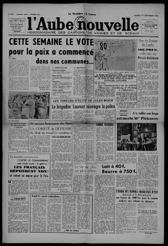 L'Aube Nouvelle, 1949 – n°245