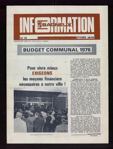 Bulletin municipal de Bagneux, 1976 – n°29
