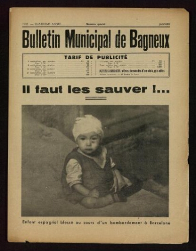 Bulletin municipal de Bagneux, 1939 – n°16