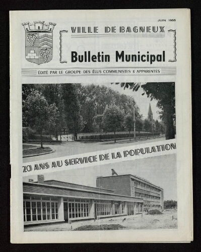 Bulletin municipal de Bagneux, 1955
