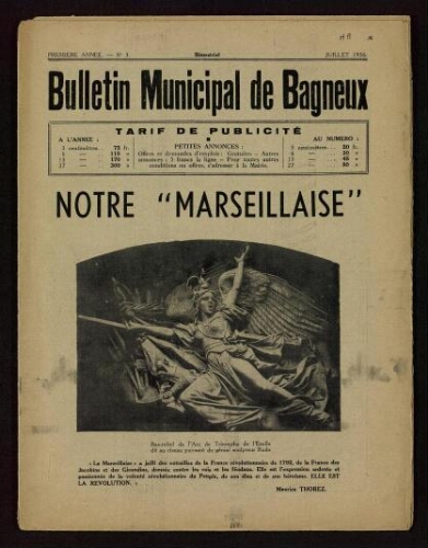 Bulletin municipal de Bagneux, 1936 – n°3