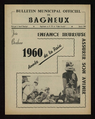 Bulletin municipal de Bagneux, 1960