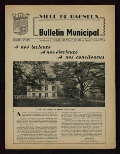 Bulletin municipal de Bagneux, 1953