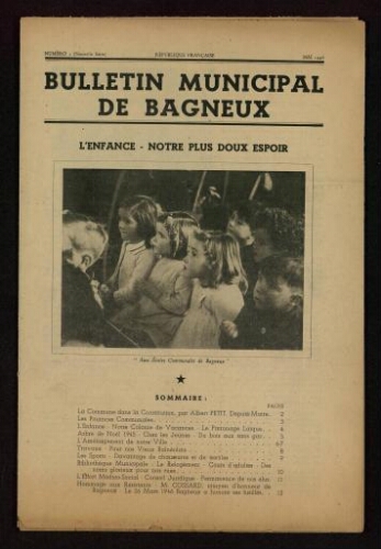 Bulletin municipal de Bagneux, 1946 – n°3 n.s.