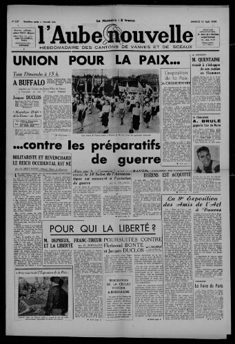 L'Aube Nouvelle, 1949 – n°227