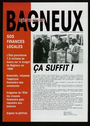 Bulletin municipal de Bagneux, 1996