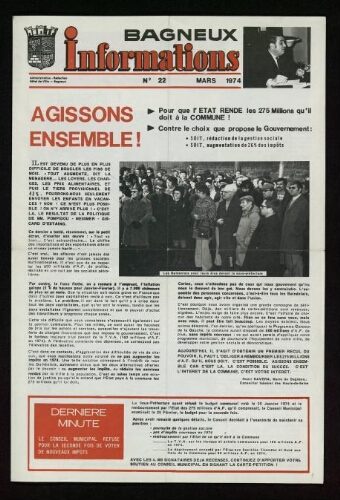 Bulletin municipal de Bagneux, 1974 – n°22