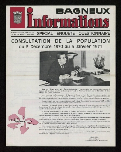 Bulletin municipal de Bagneux, 1970