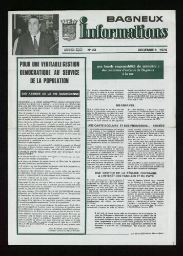 Bulletin municipal de Bagneux, 1974 – n°23