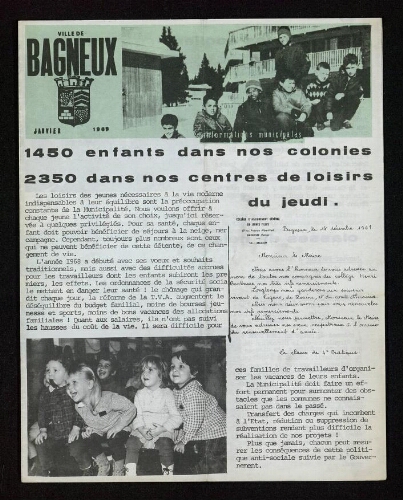 Bulletin municipal de Bagneux, 1968