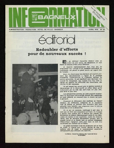 Bulletin municipal de Bagneux, 1976 – n°30