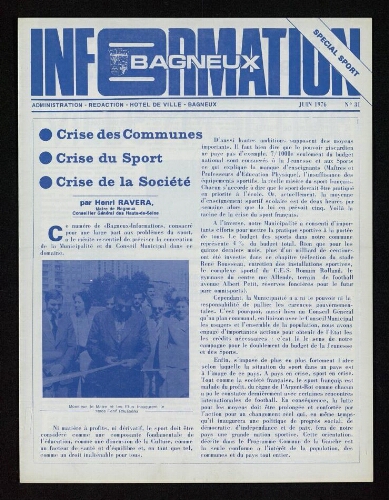 Bulletin municipal de Bagneux, 1976 – n°31
